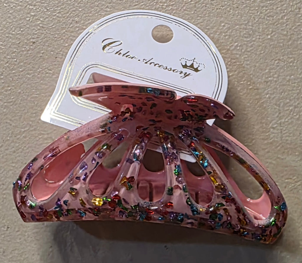 Butterfly Hair Clip with Glitter – Sparkly Hair Accessory