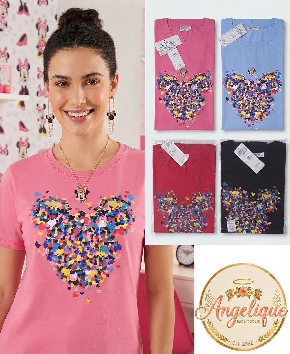 Women's Cartoon Mouse Print Blouse – Fun Style