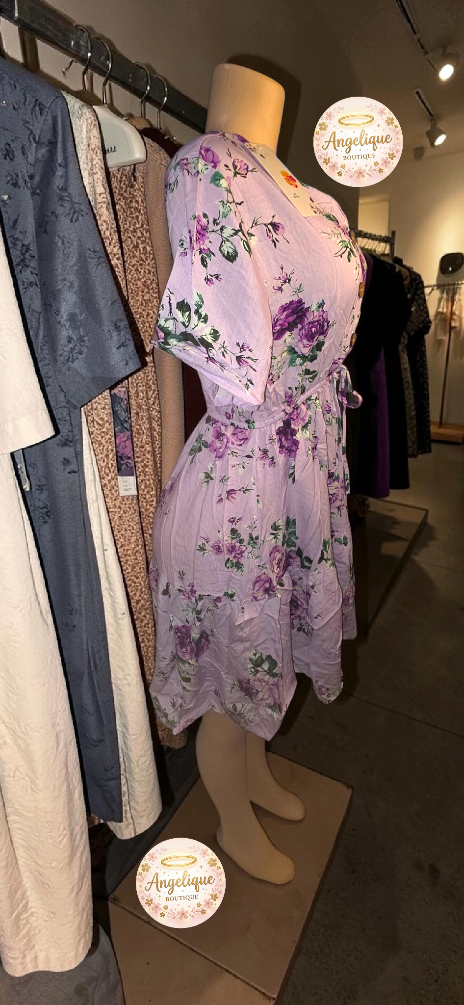 Vestido Corto Floral – 100% Algodón