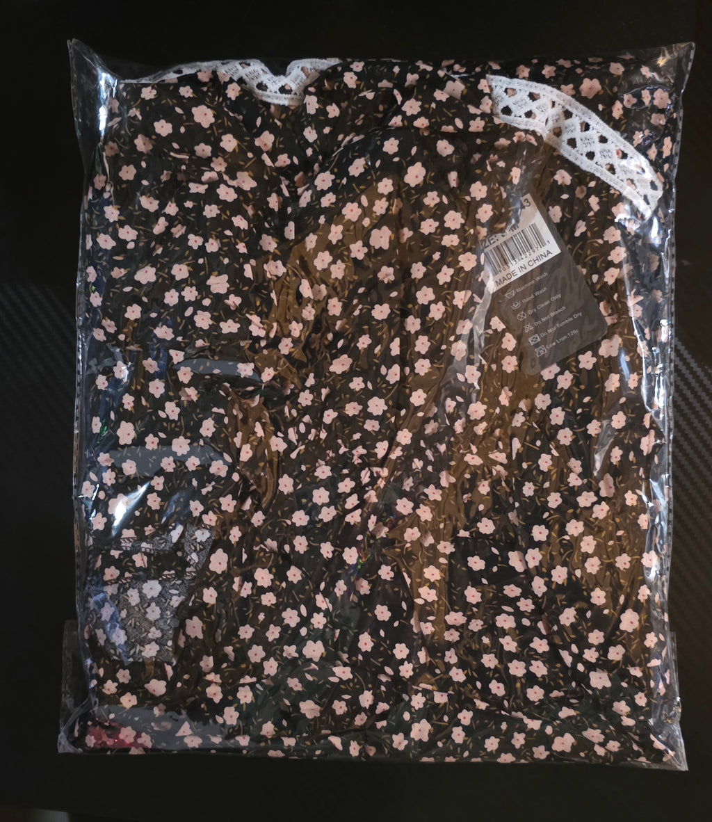 Vestido Largo Floral Tejido – 65% Seda / 35% Poliéster