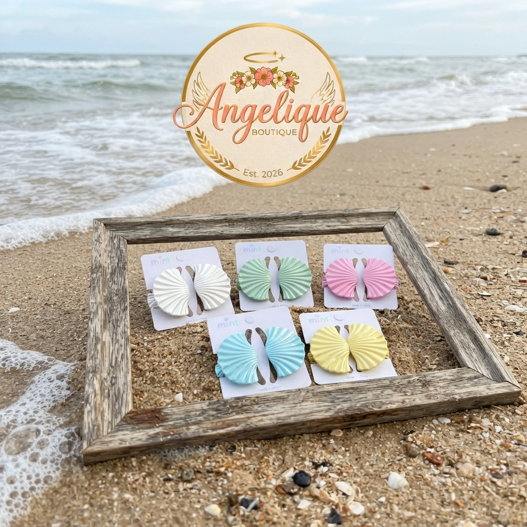 Seashell Hair Clip Set of 2 – Pastel Colors