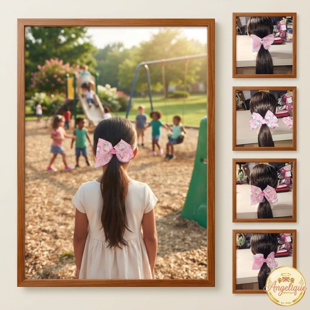Hello Kitty Large Boutique Hair Bow for Girls
