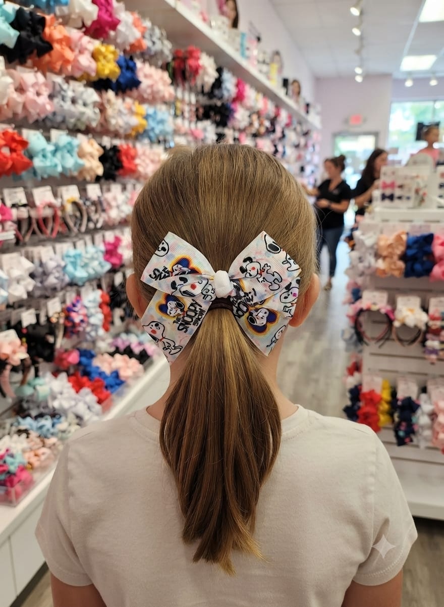 Snoopy & Friends Cheer Hair Bow for Girls