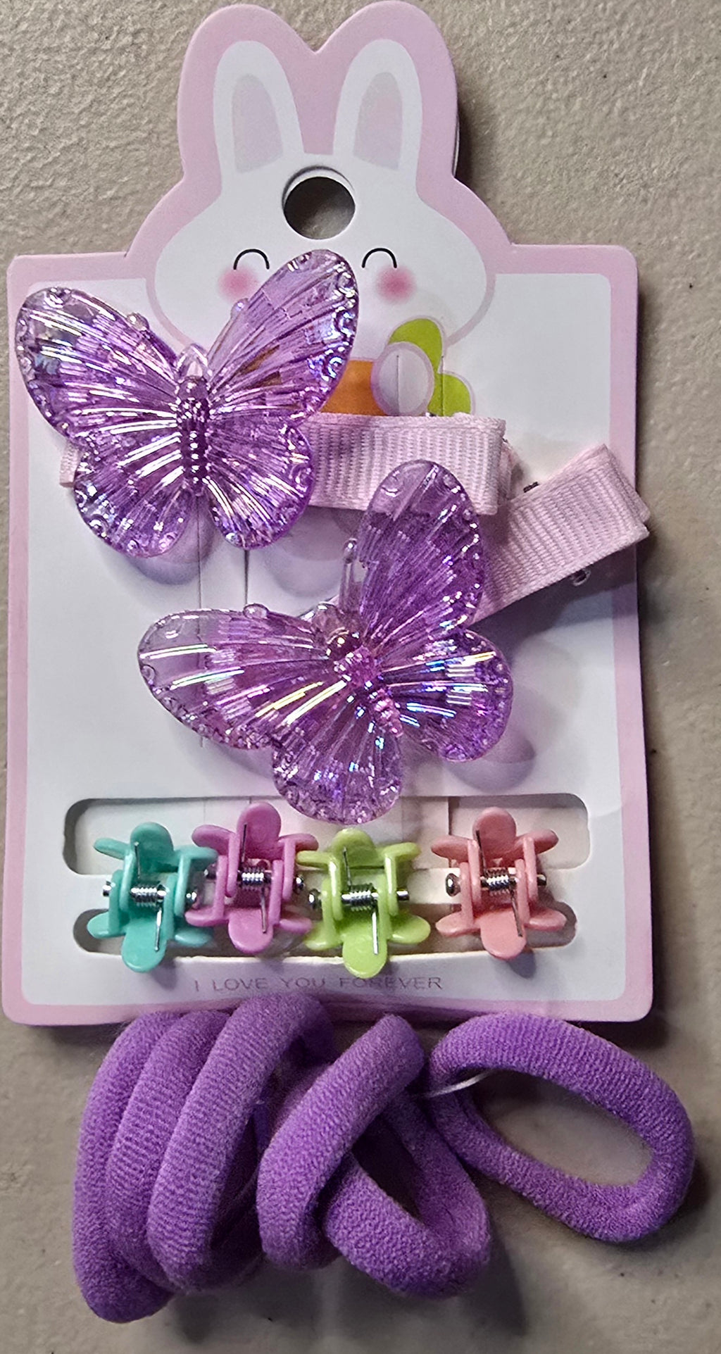 Butterfly Hair Clips – Mini Hair Ties & Clips Set