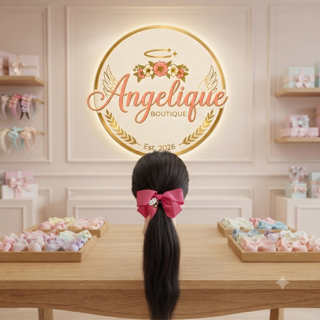 Hello Kitty Big Glitter Hair Bow for Girls