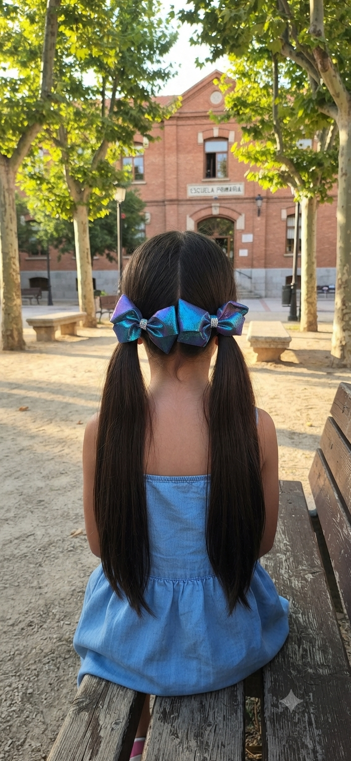 Metallic Holographic Hair Bows