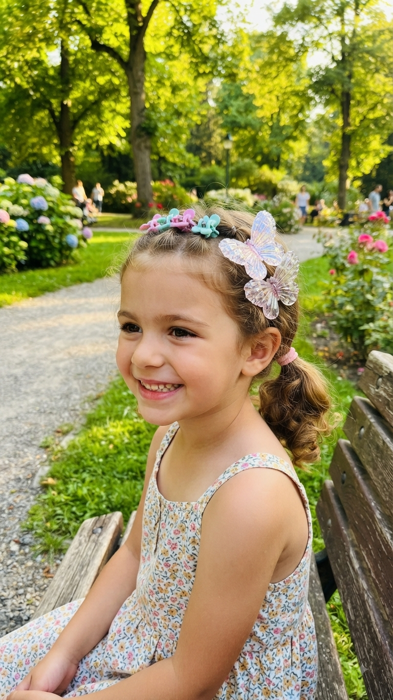 Butterfly Hair Clips – Mini Hair Ties & Clips Set