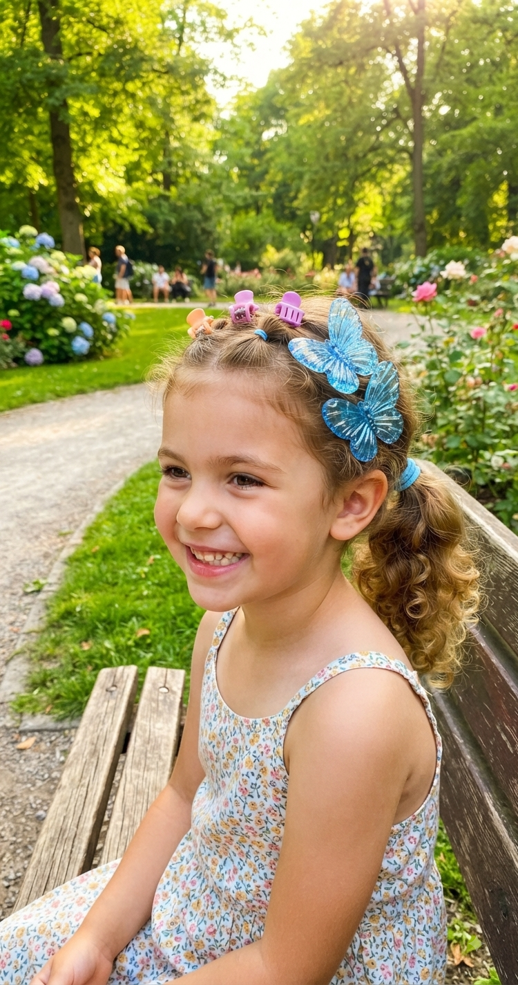 Butterfly Hair Clips – Mini Hair Ties & Clips Set