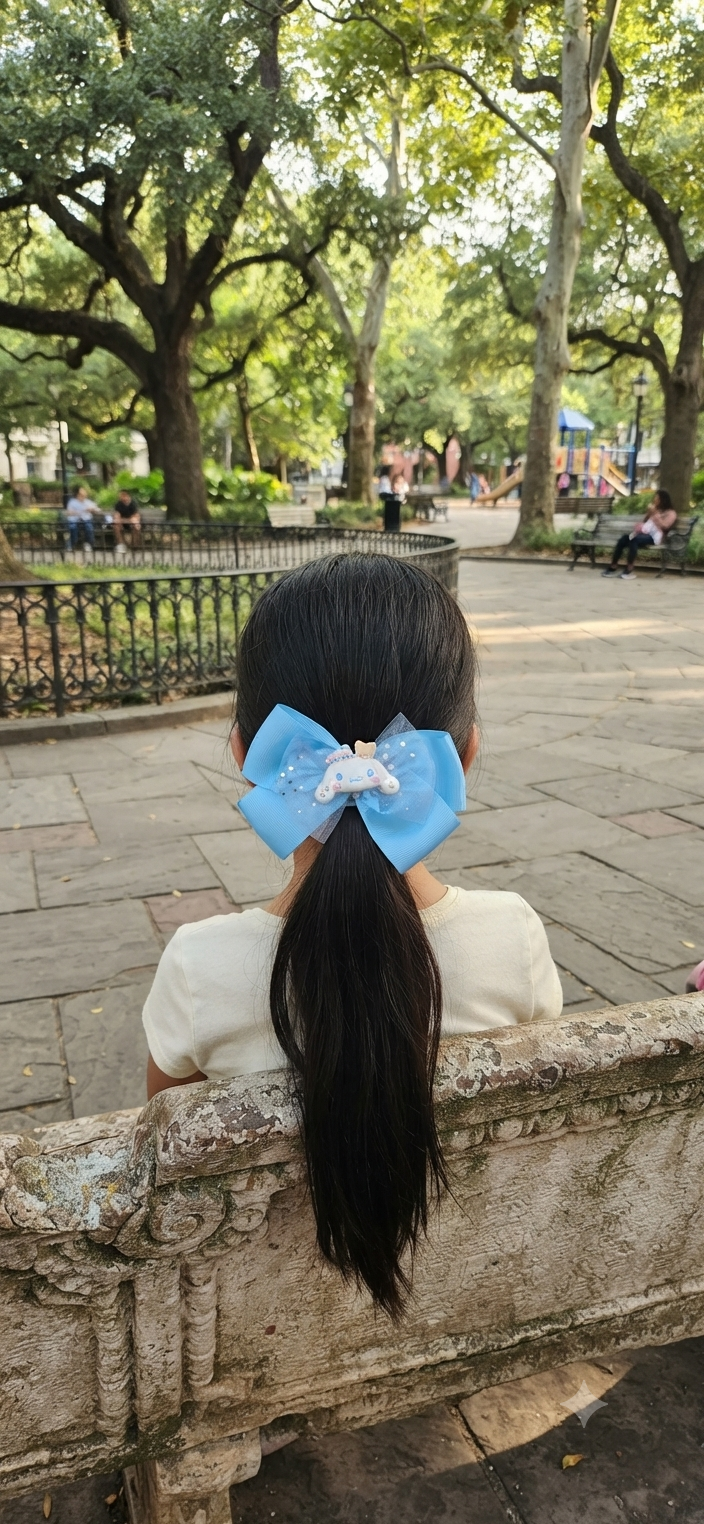 Hello Kitty & Friends Glitter Satin Hair Bow for Girls