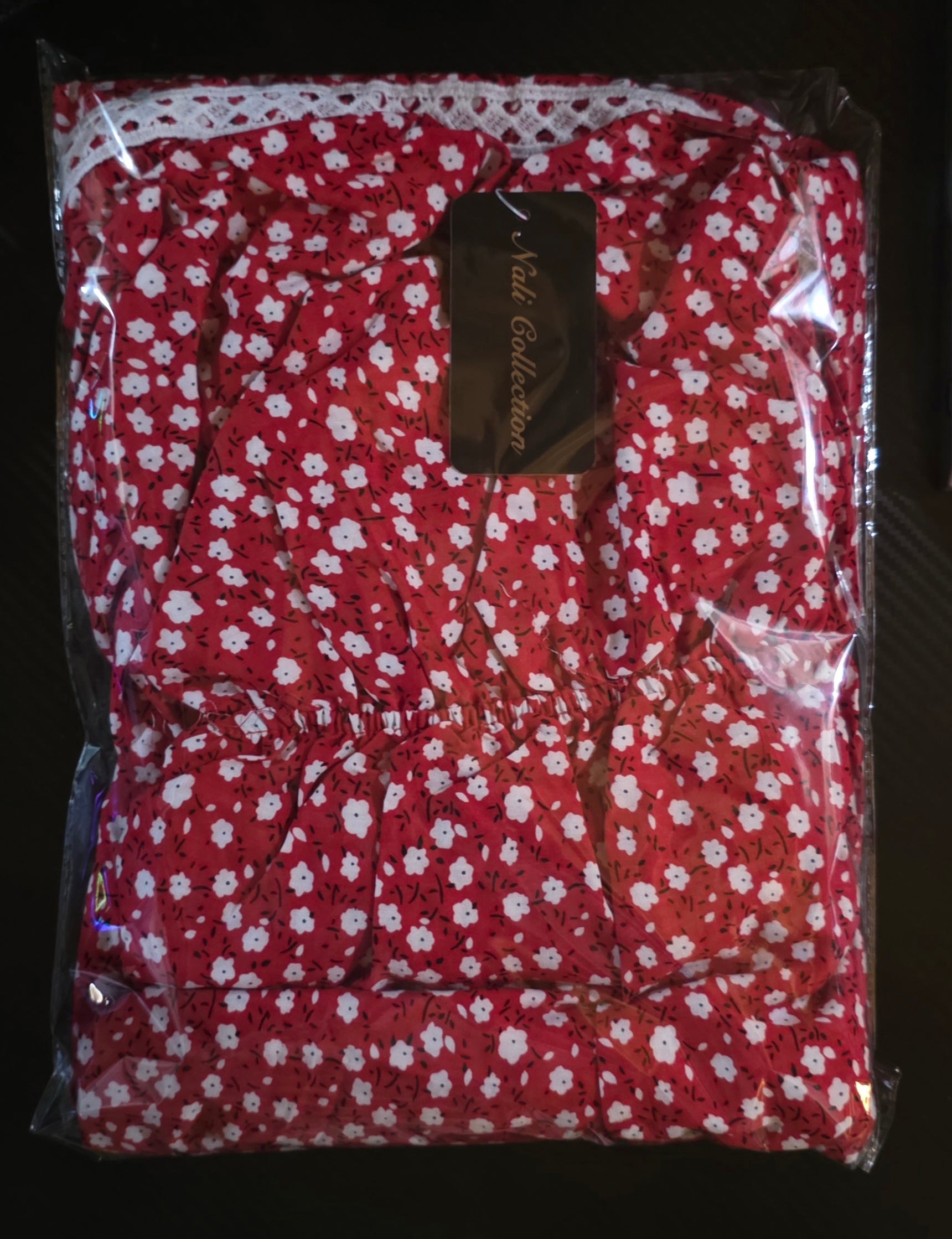 Vestido Largo Floral Tejido – 65% Seda / 35% Poliéster