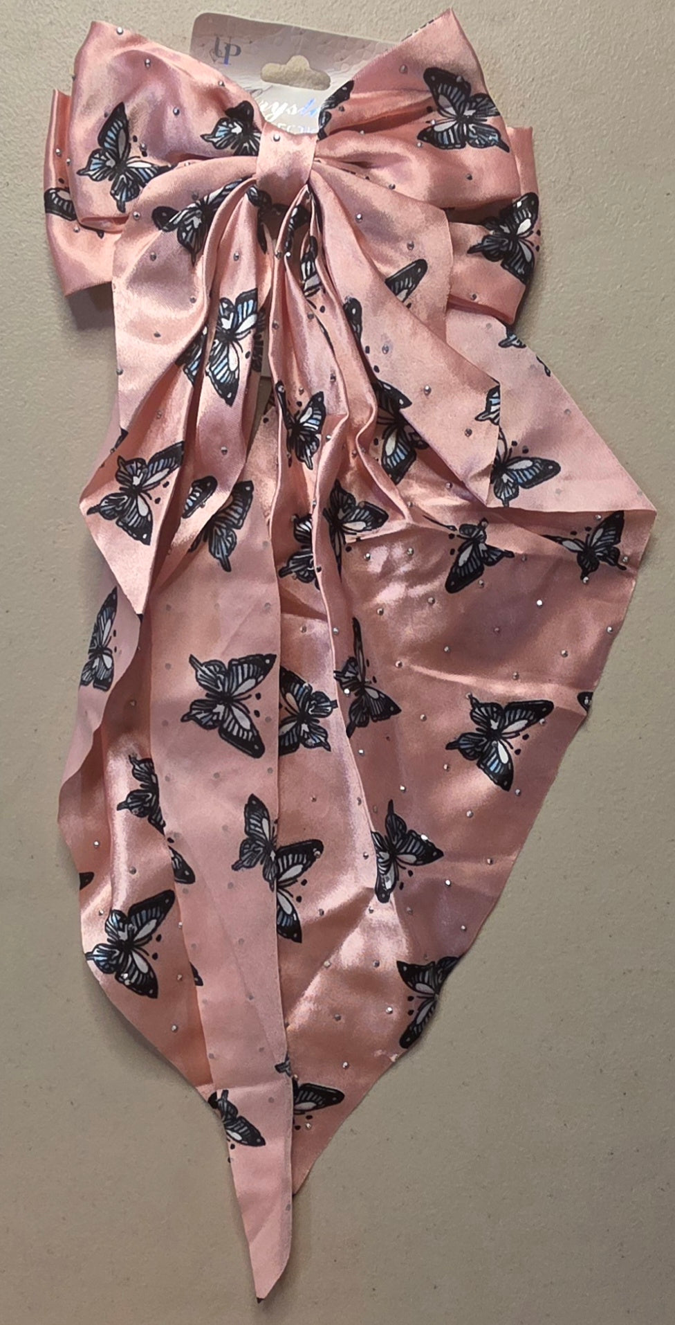 Big Coquette Hair Bow – Butterfly Print & Glitter