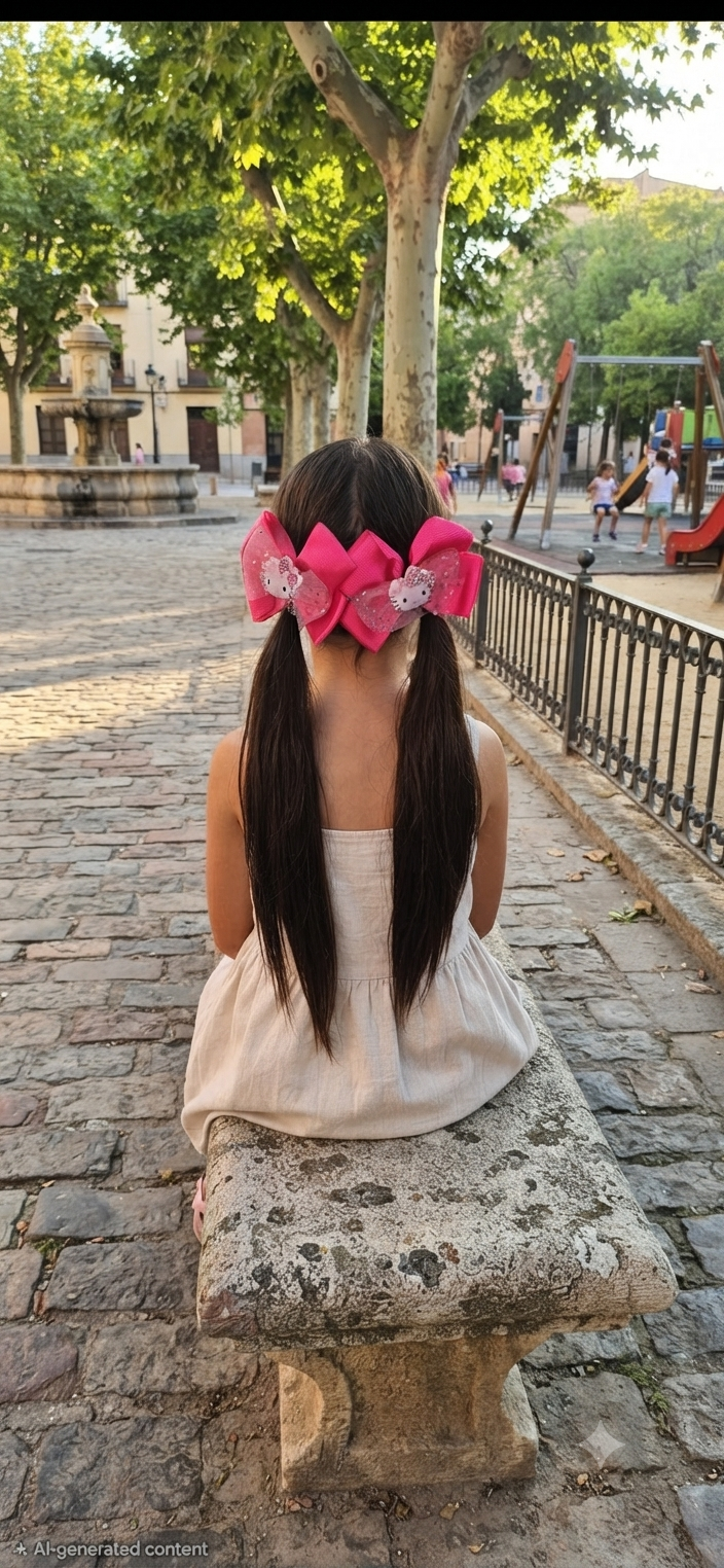 Hello Kitty & Friends Glitter Satin Hair Bow for Girls