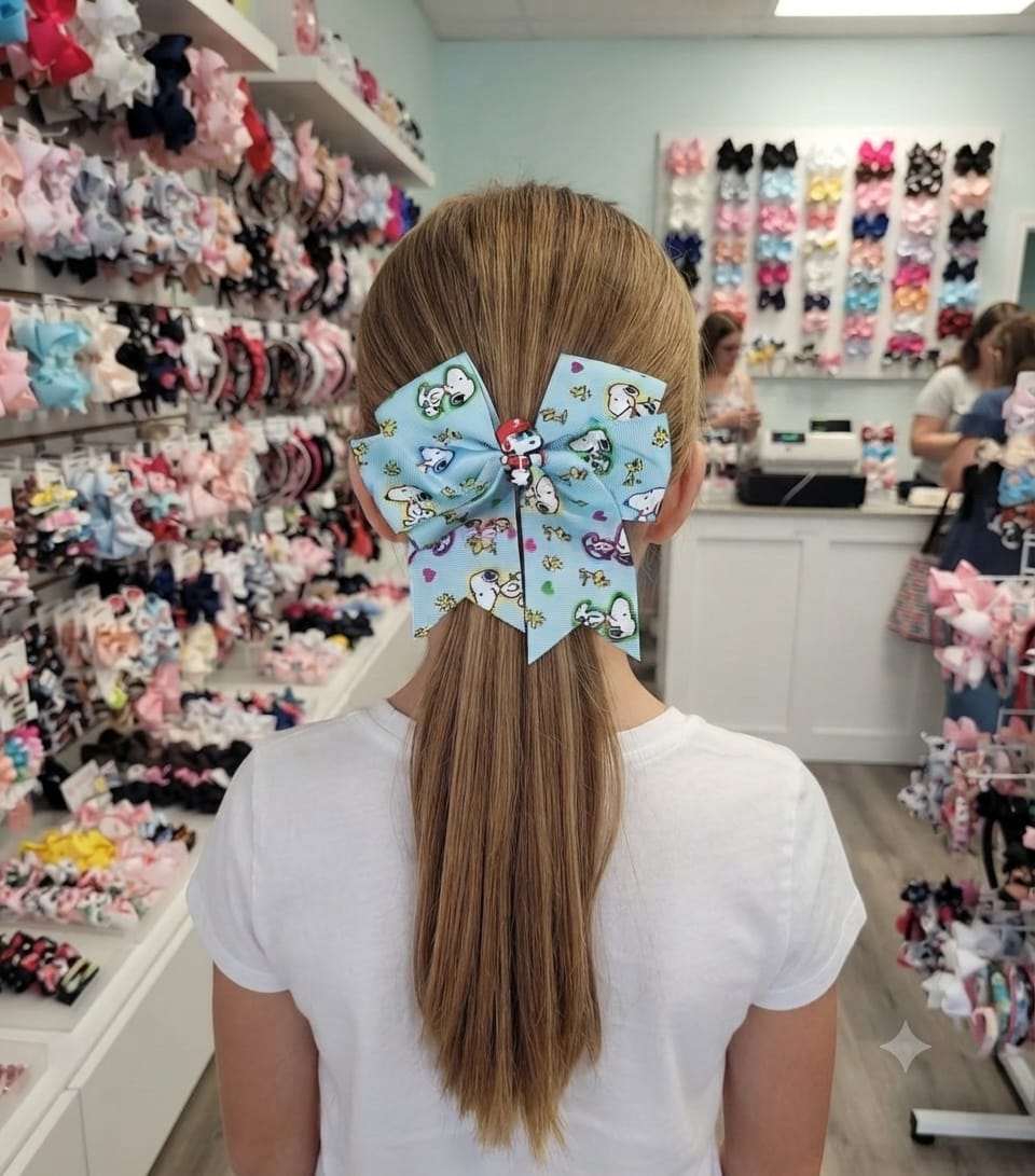 Snoopy Grosgrain Hair Bow Clip for Girls