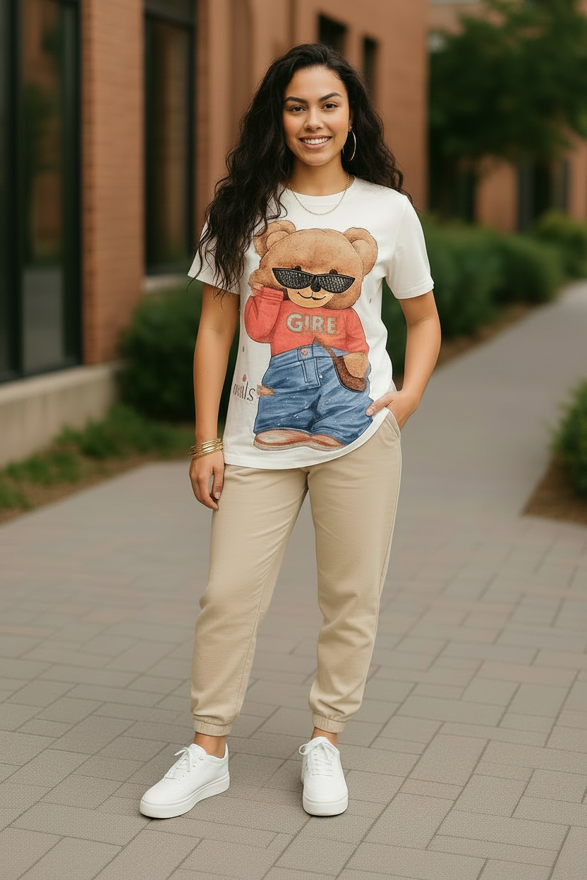 Blusa Osa Coqueta con Pedrería y Brillo | Alta Calidad