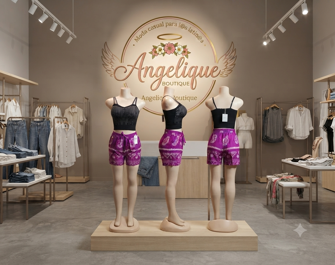 Short Floral Boho con Cintura Elástica, Cordón y Bolsillos
