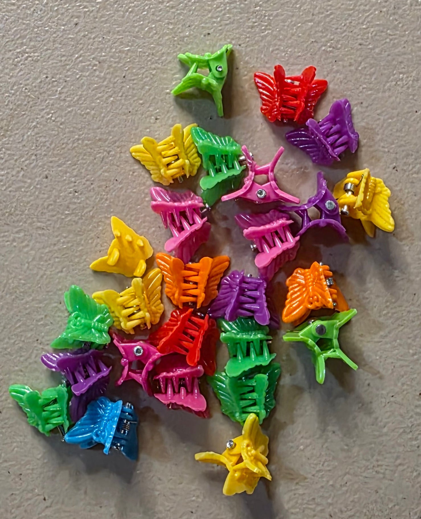 Butterfly Mini Hair Clips Set of 25 – Multicolor Pack