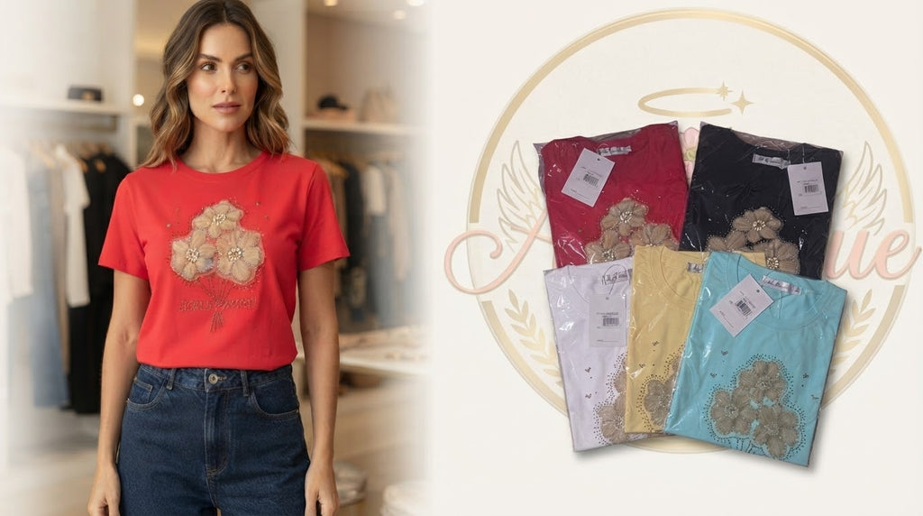 Women's Floral Knit Blouse | Cotton Blend