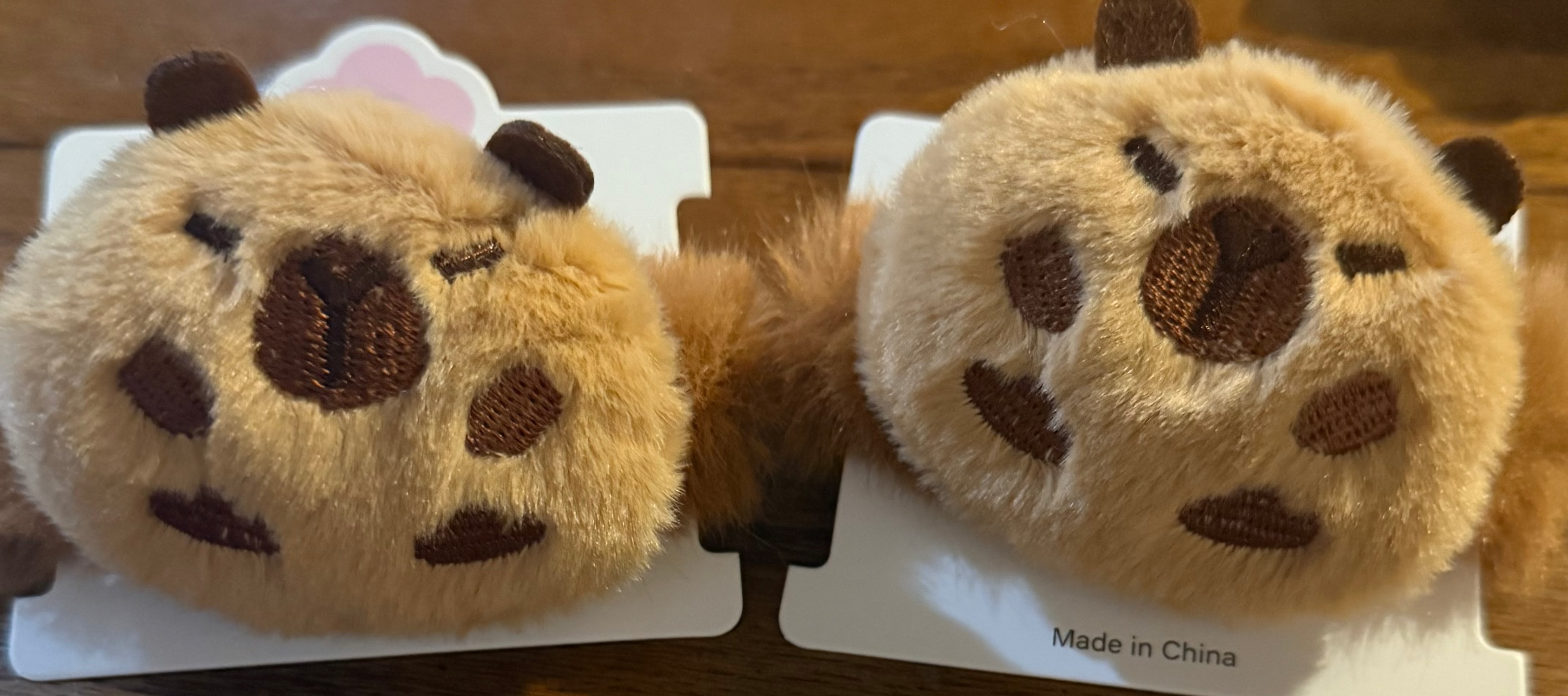 Capybara Hair Ties Set of 2 – Cute Animal Scrunchies