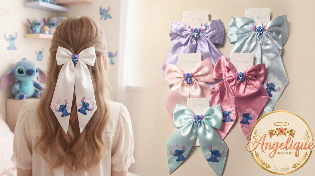 Cartoon Character Hair Bows – Cute Bow Clips for Girls