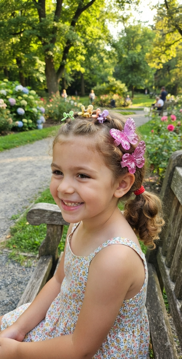 Butterfly Hair Clips – Mini Hair Ties & Clips Set