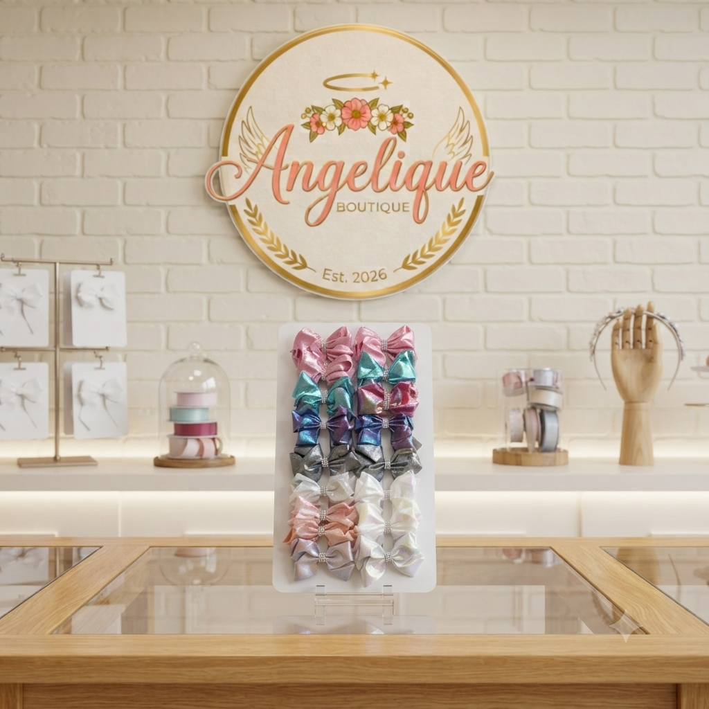 Metallic Holographic Hair Bows