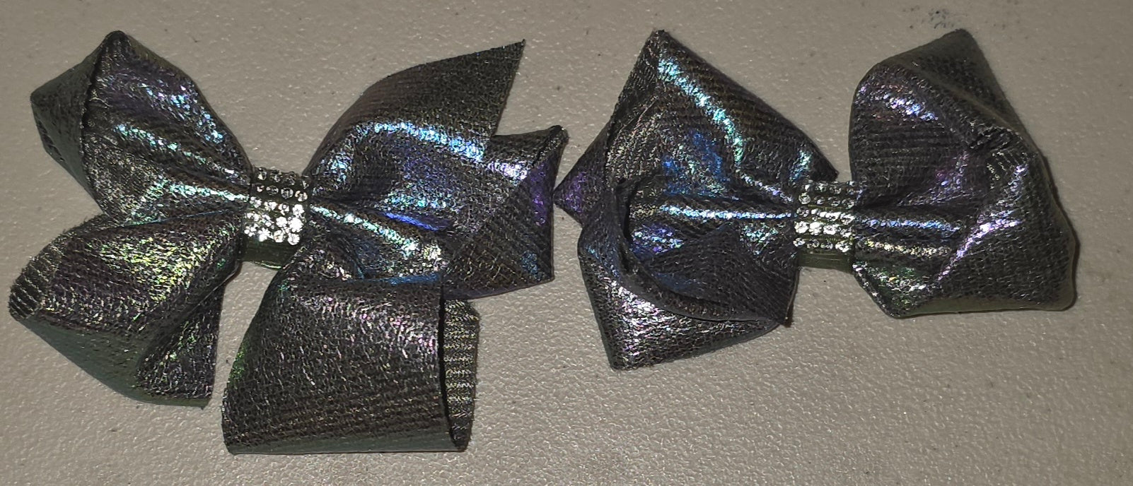 Metallic Holographic Hair Bows