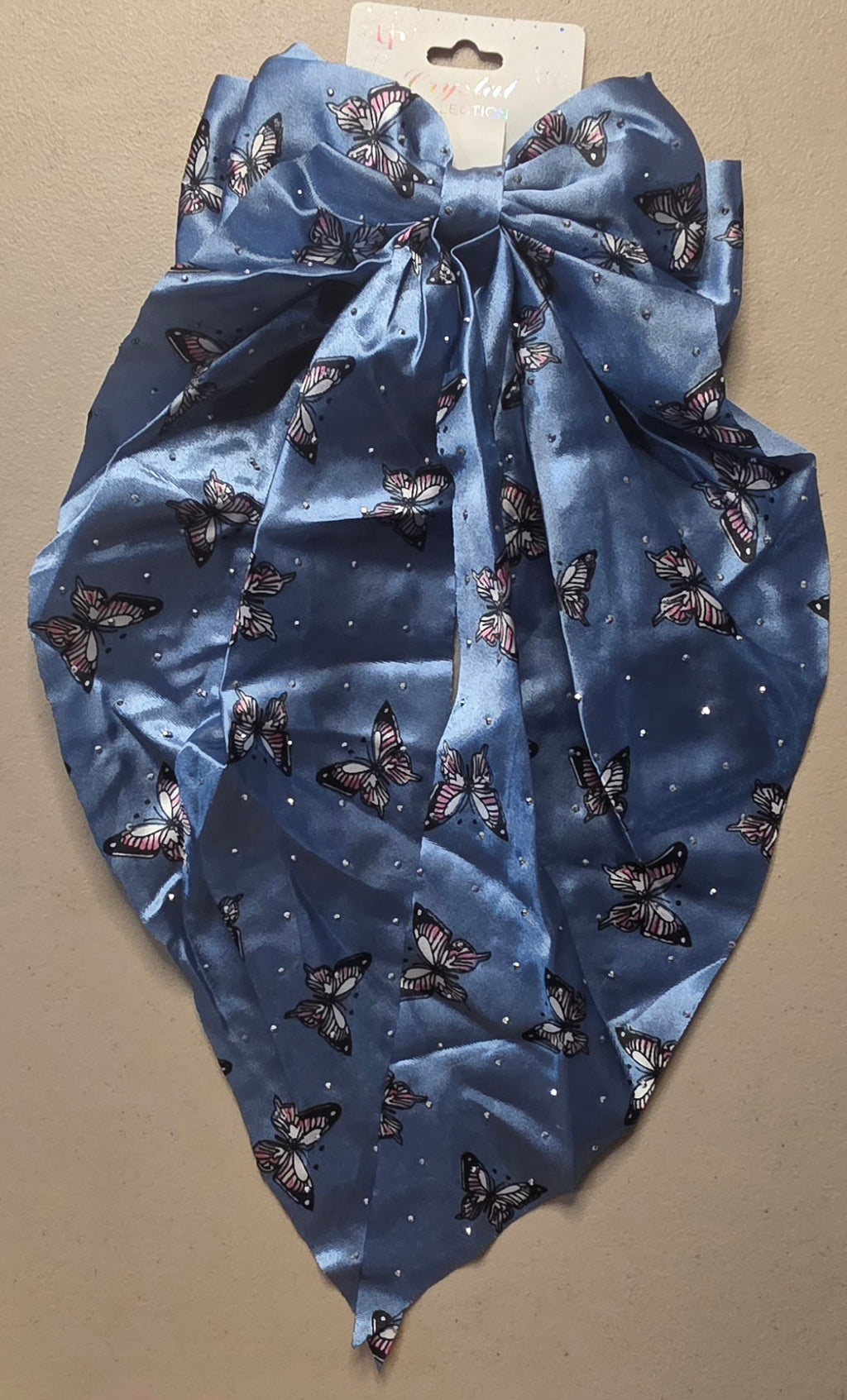 Big Coquette Hair Bow – Butterfly Print & Glitter