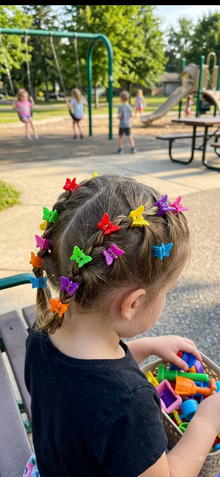 Butterfly Mini Hair Clips Set of 25 – Multicolor Pack