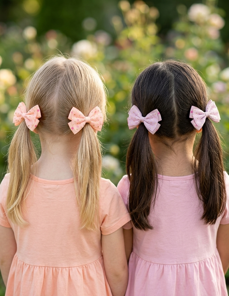 Hair Bow Set of 4 – Assorted Colors & Styles