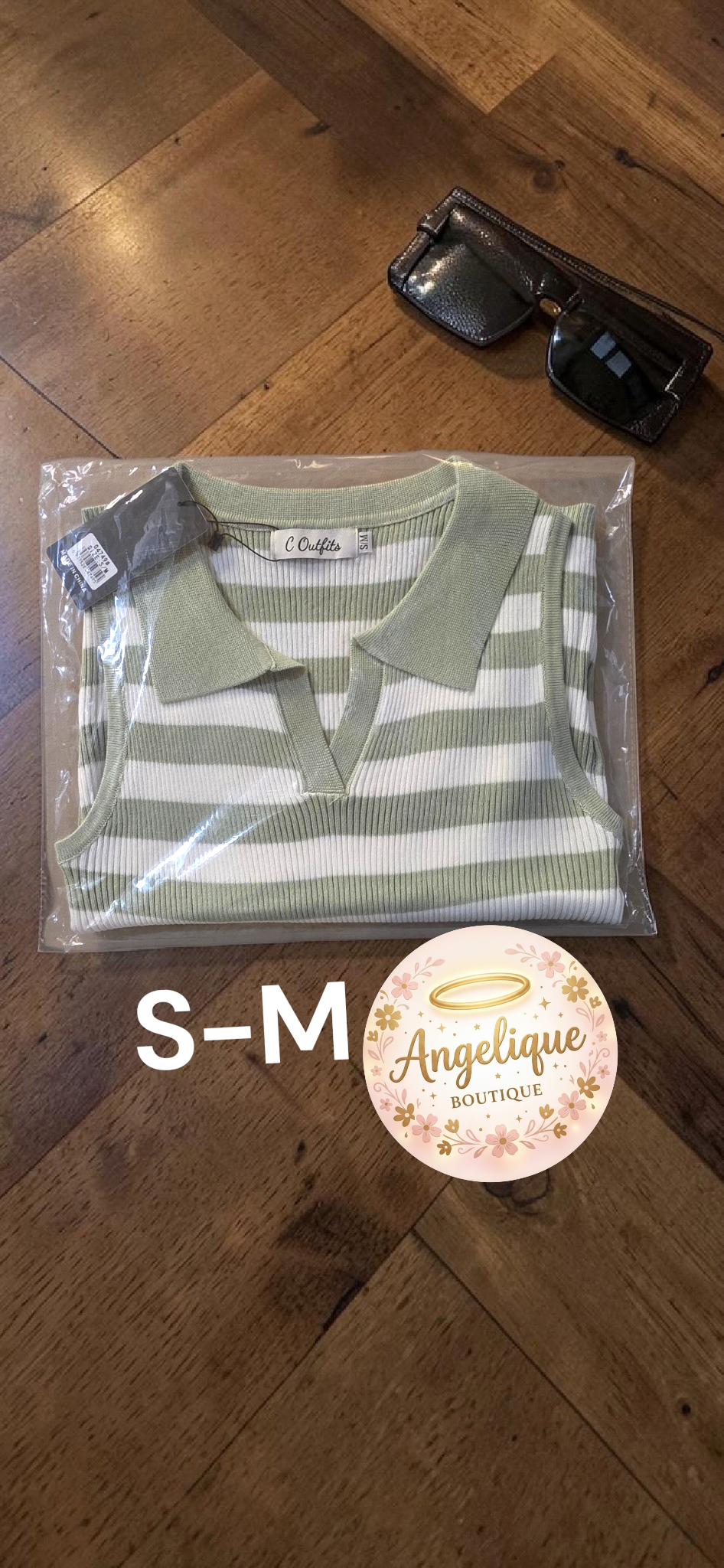 Blusa Rayada Sin Mangas Cuello en V – 100% Poliéster | 5 Combinaciones de Color
