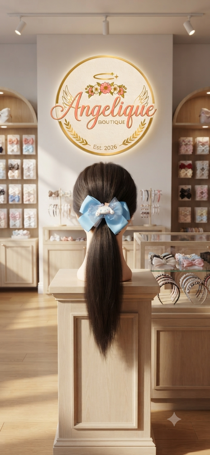 Hello Kitty & Friends Glitter Satin Hair Bow for Girls