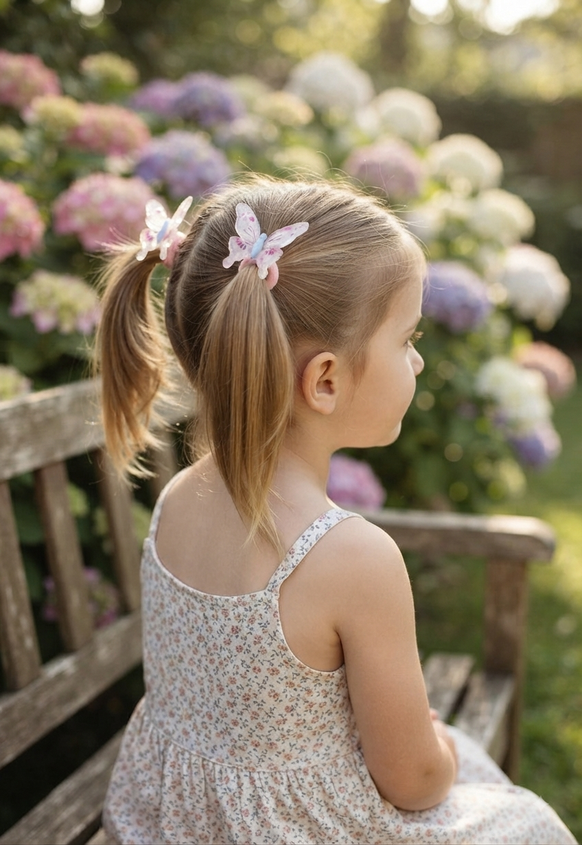 5-Piece Girls Hair Accessories Set – Bows & Clips