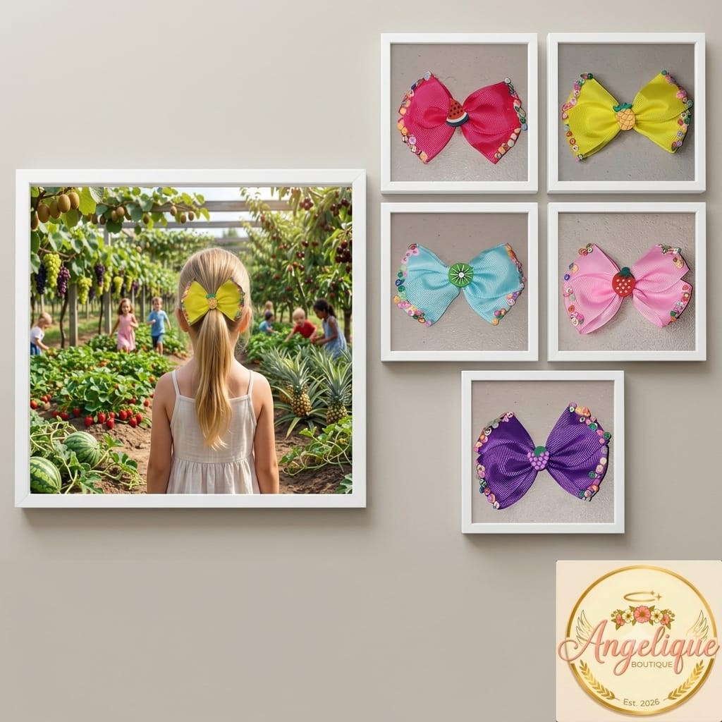 Fruit Grosgrain Hair Bow Clip for Girls