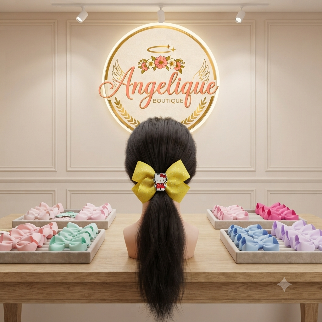 Hello Kitty Big Glitter Hair Bow for Girls