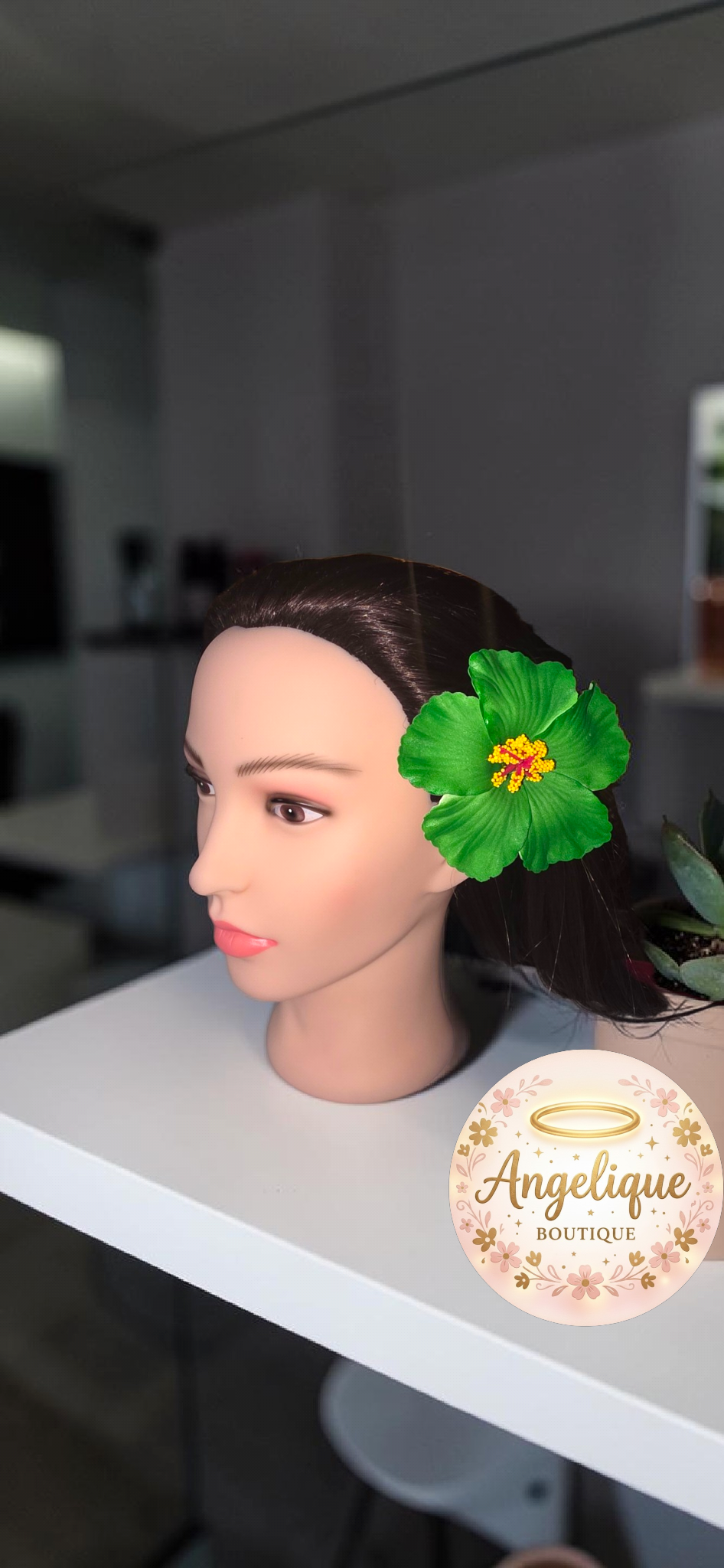Lazo Floral de Hibiscus para el Cabello