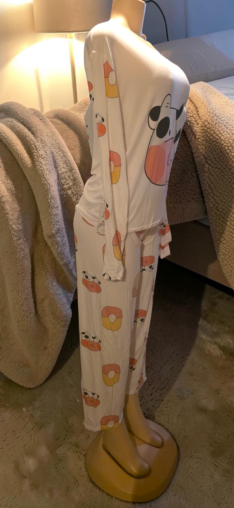 Set Pijama de Dos Piezas Vaquita | Manga Larga | Alta Calidad