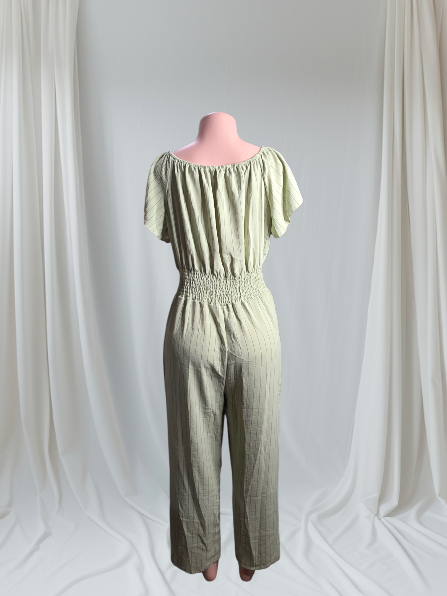 Enterizo Jumper Rallado con Estrechez en la Cintura | S/M y L/XL