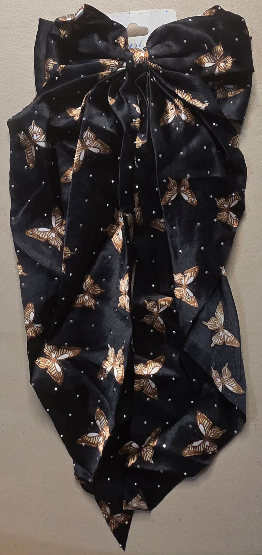 Big Coquette Hair Bow – Butterfly Print & Glitter