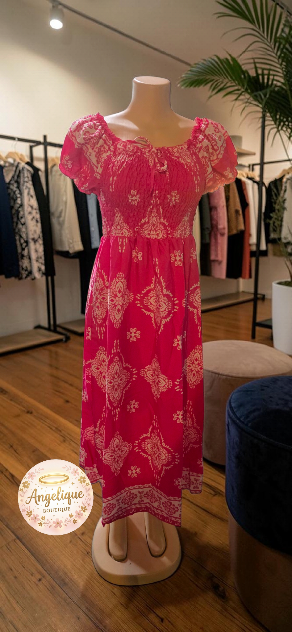 Vestido Floral con Stretch