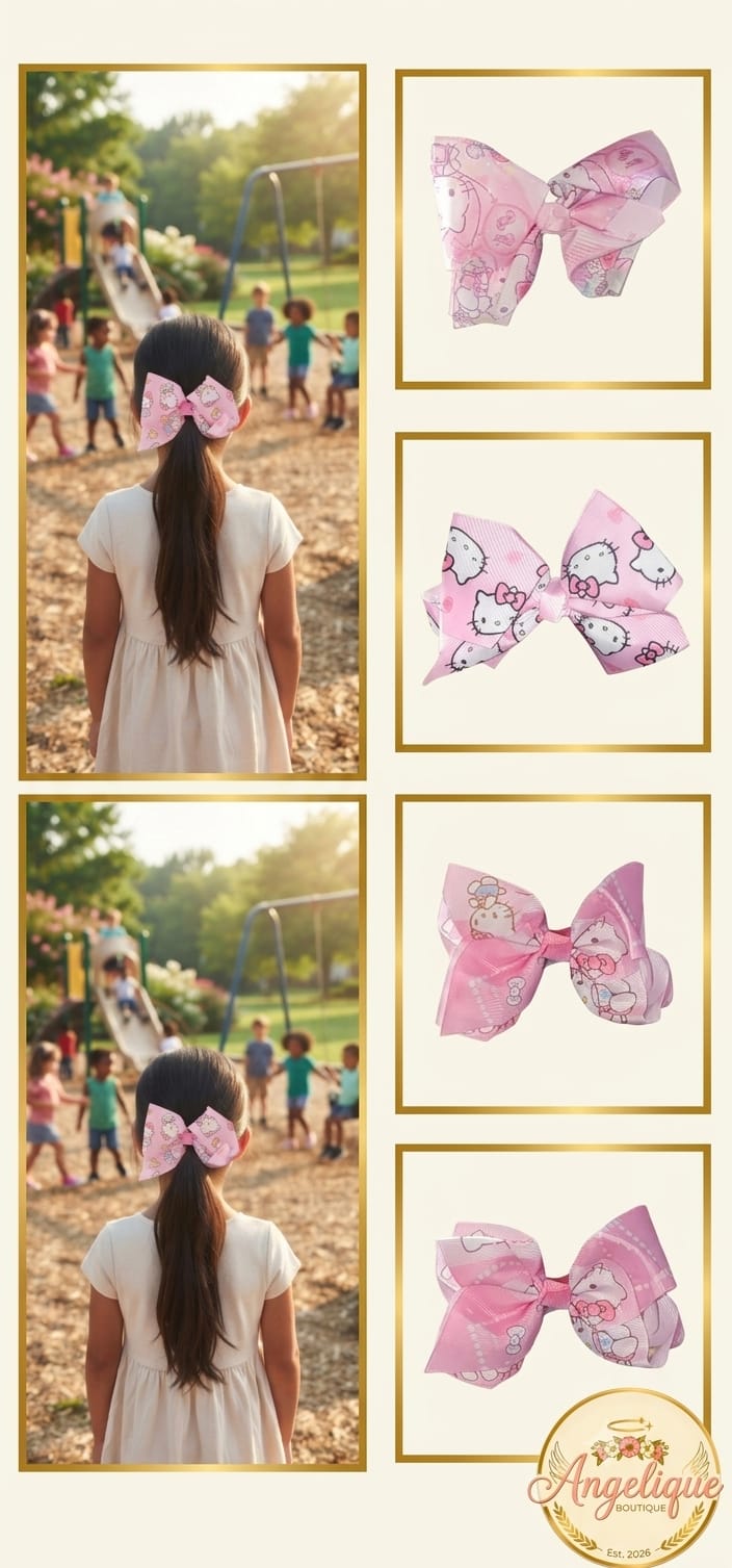 Hello Kitty Large Boutique Hair Bow for Girls