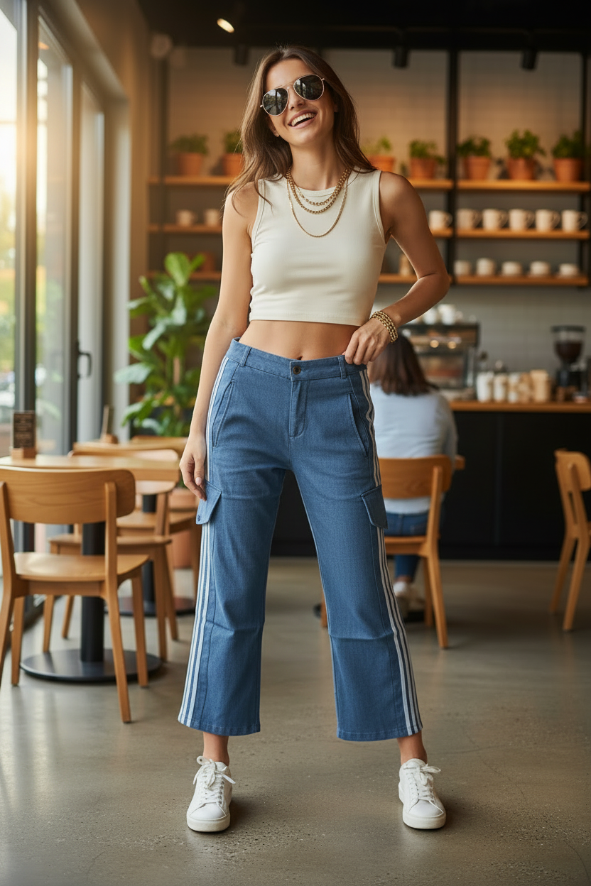 Pantalón Cargo Largo | Verde Olivo, Negro, Kaki & Azul