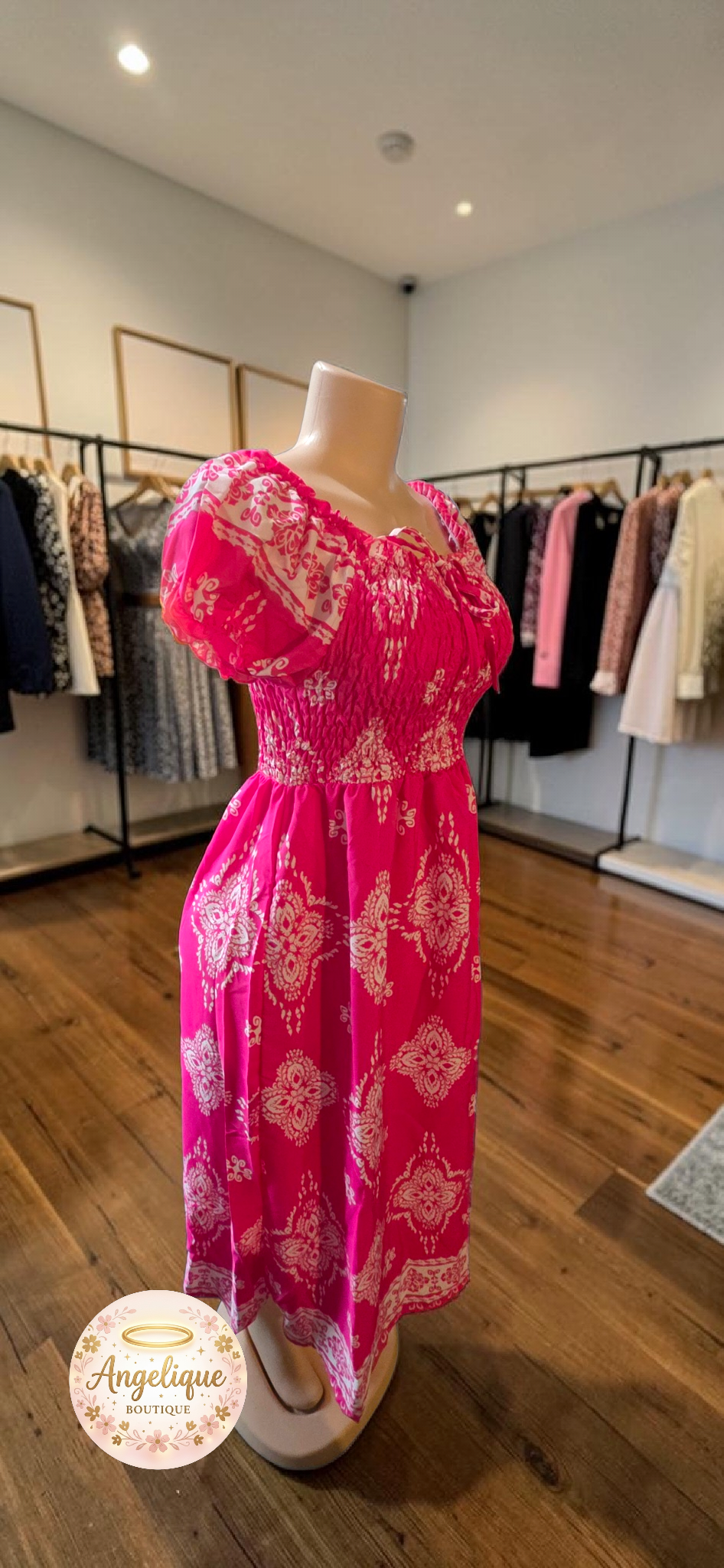 Vestido Floral con Stretch