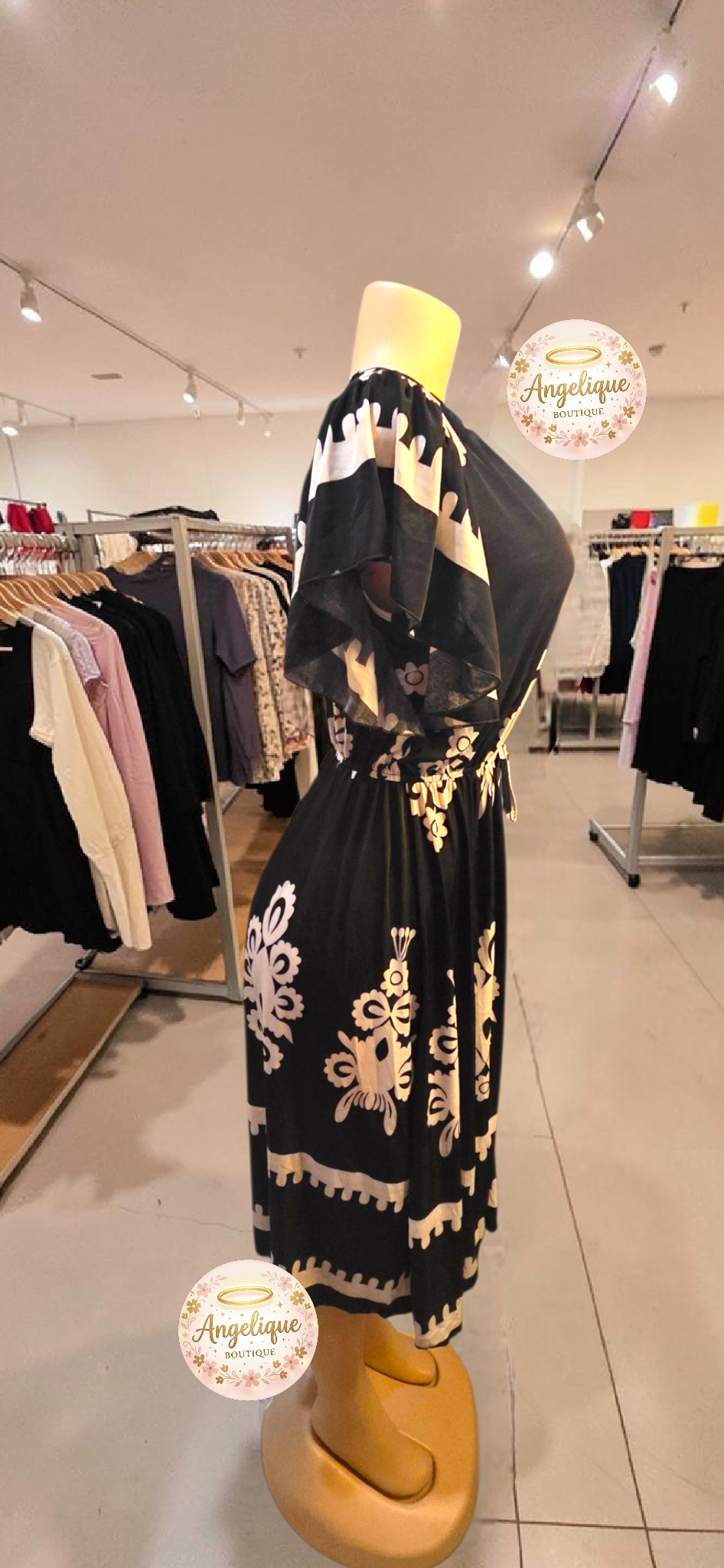 Vestido Midi Floral – 55% Algodón / 45% Poliéster