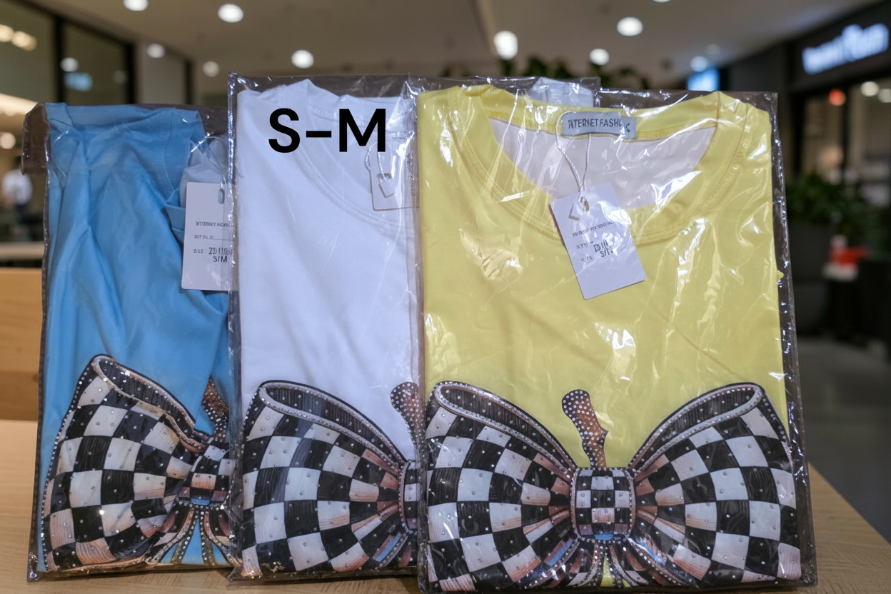Blusa Manga Corta con Piedrería y Brillo Cherry – 60% Rayón / 35% Nylon / 5% Elastano