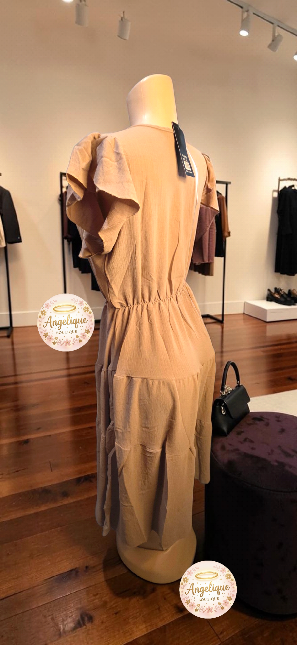 Vestido Corto Casual Elegante con Stretch en la Cintura