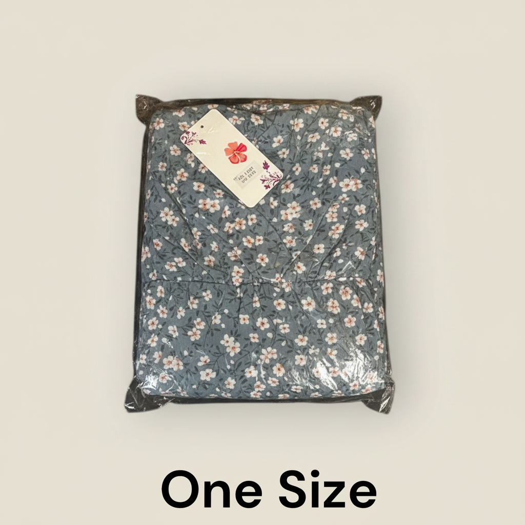 Vestido Floral One Size — Algodón Puro y Estilo Natural