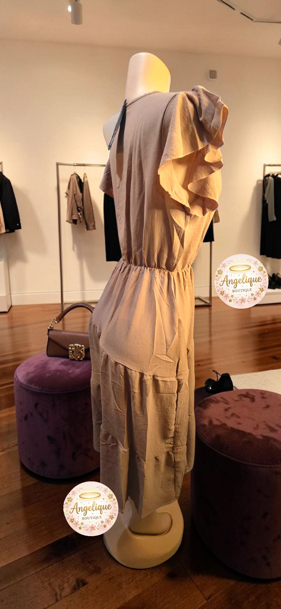 Vestido Corto Casual Elegante con Stretch en la Cintura