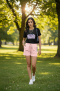 Blusa Monograma de Lujo 100% Algodón