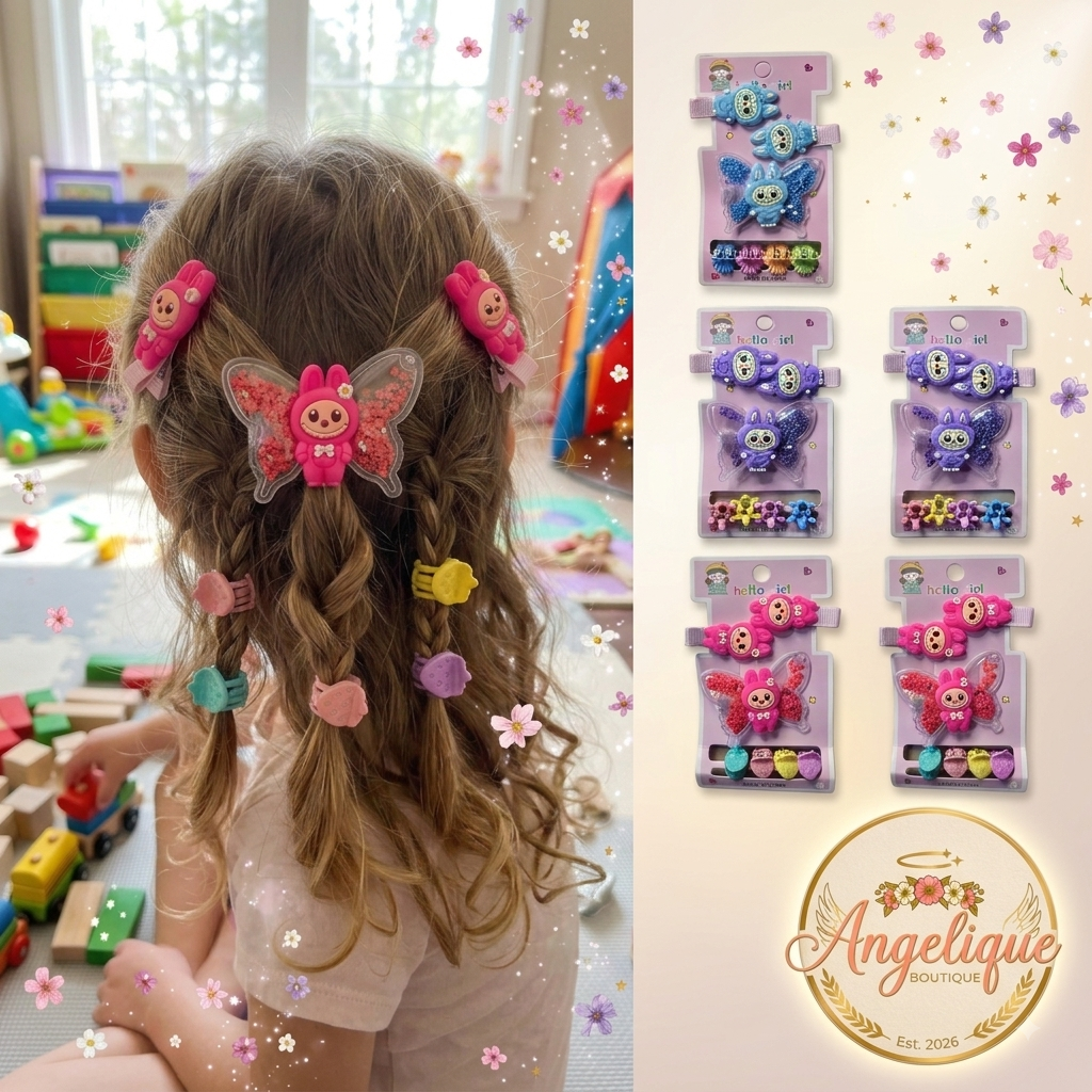 Hair Bows Set of 7 – Assorted Styles & Colors Pack