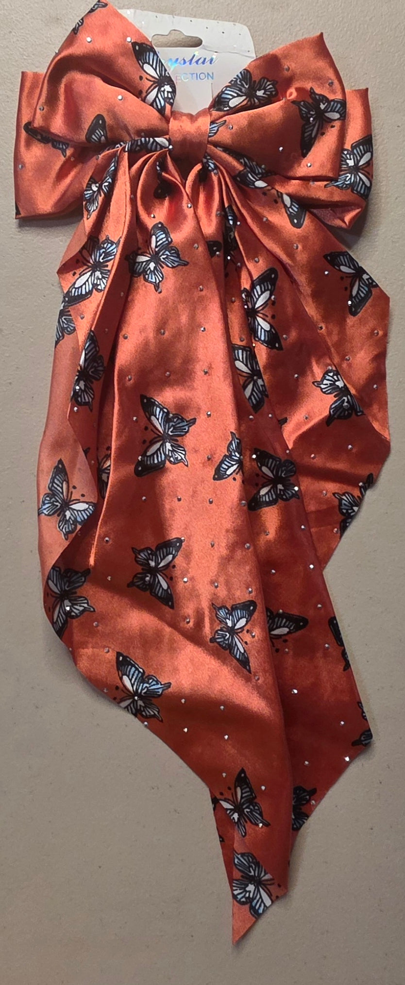 Big Coquette Hair Bow – Butterfly Print & Glitter